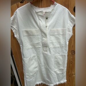 Everlane white denim dress